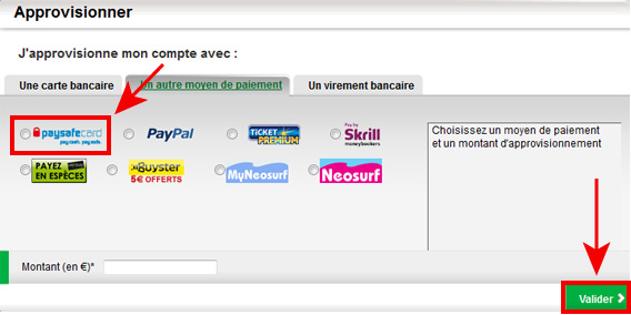 deposer pmu paysafecard
