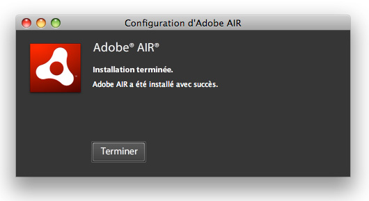 installation adobe air mac