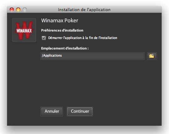 installation winamax poker mac
